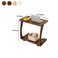 Skandinavischer Rechteck Massivholz Couchtisch 24,8 "H -Schlittencocktisch mit Regal