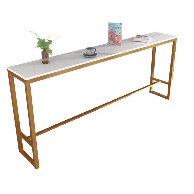 Tavolo da bar in stile glam rettangolo in finta tavolo da pranzo bar in marmo per soggiorno