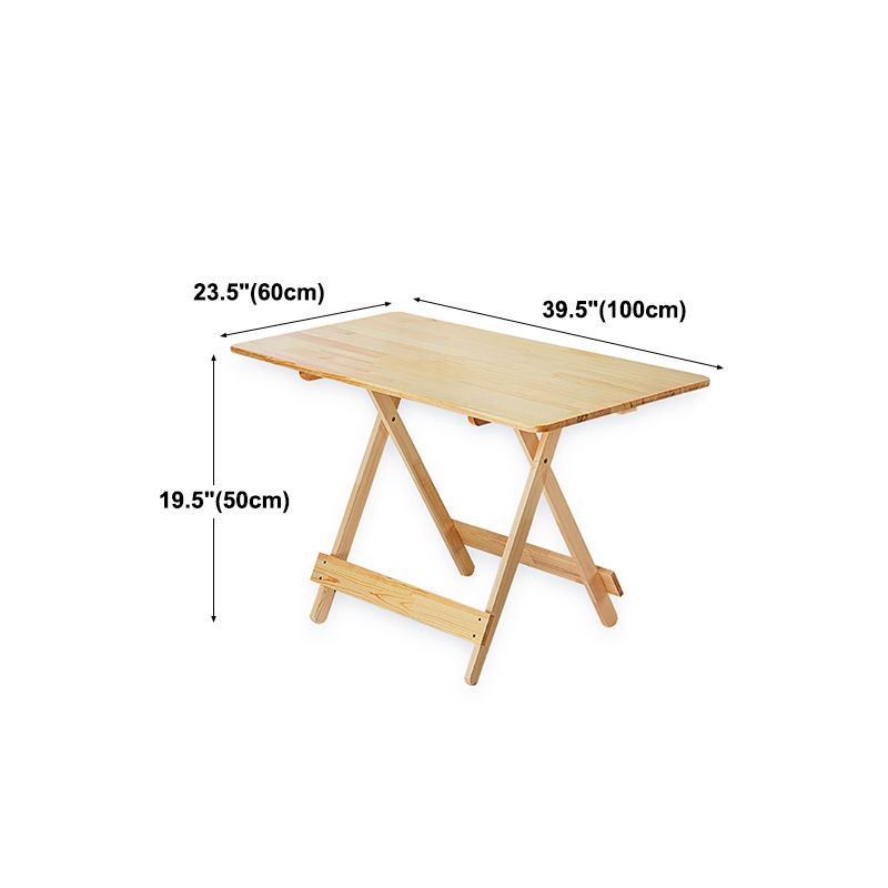 Contemporary Dining Room Wood Table Natural Pine Folding Table Clearhalo 'Dining Tables & Seating' 'Dining Tables' 'dining_table' 'furn' 'furn_dining_table' 'Furniture' 'furniture_dining_table' 'Kitchen & Dining Furniture' 'kitchen' 'kitchen_dining_table' 1200x1200_b46cb68d-ee92-49f9-a82d-e79b5d67efc3
