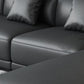 Modern Adjustable Sectional in Black Pillow Top Arm Sectional