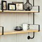 Contemporary Floating Bookshelf Wooden Natural Bookcase with Shelves