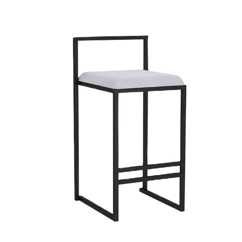 Indoor Counter Stool Nordic Metal Low Back Bar Stool with Upholstered