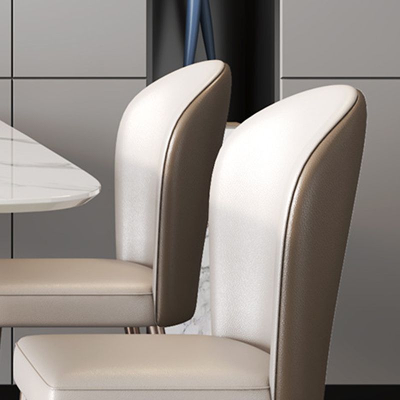 Glam Upholstered Parsons Dining Chairs Dining Room Armless Chair Clearhalo 'Dining Chairs' 'Dining Tables & Seating' 'dining_chair' 'furn' 'furn_dining_chair' 'Furniture' 'Kitchen & Dining Furniture' 1200x1200_b4702b04-b1df-4f36-9f65-587c0784c492