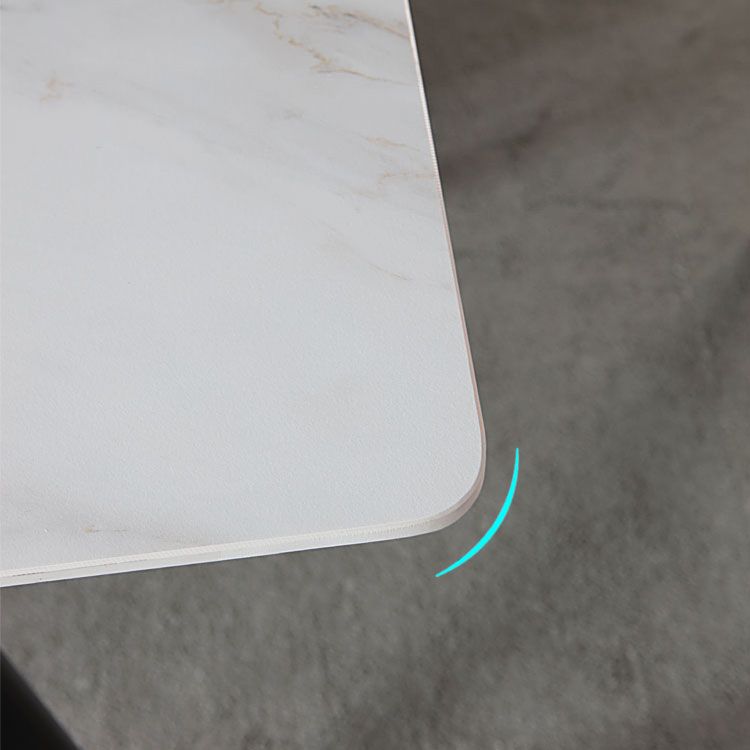 Rectangle Sintered Stone Kitchen Table Home Extendable Dining Table Clearhalo 'Dining Tables & Seating' 'Dining Tables' 'dining_table' 'furn' 'furn_dining_table' 'Furniture' 'Kitchen & Dining Furniture' 1200x1200_b4739182-c7ef-459e-bb9a-04c89396cb4b