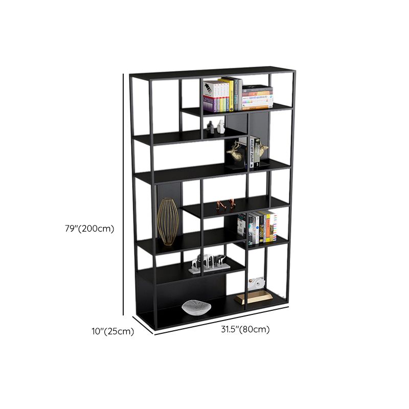 9.8" H Industrial Antique Finish Shelf Bookcase Etagere Metal Bookshelf