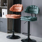 Industrial Metal Adjustable Swivel Barstool Patio Bar Stool with Cushion