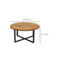 Modern Round Dining Table for Home Brown Solid Wood Table with Metal Base Clearhalo 'Dining Tables & Seating' 'Dining Tables' 'dining_table' 'furn' 'furn_dining_table' 'Furniture' 'Kitchen & Dining Furniture' 1200x1200_b47a3f27-54bc-4506-9e0a-4d533cd7f674