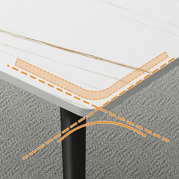 Simple Sintered Stone Dining Table Kitchen Rectangle Shape Dining Table with 4 Legs Base Clearhalo ' dining_table' 'Dining Tables & Seating' 'Dining Tables' 'furn' 'furn_dining_table' 'Furniture' 'furniture_dining_table' 'Kitchen & Dining Furniture' 'kitchen&dining_furn' 'kitchen' 'kitchen_dining_table' 1200x1200_b47a434a-c7bf-46b5-a047-b6c5bc87627d