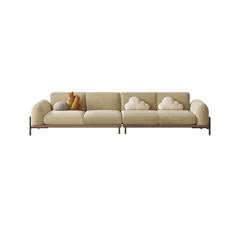 Light Brown Cushions Round Arm Transitional Modern Sofa for Living Room Clearhalo 'furn' 'furn_sofas' 'Furniture' 'furniture_sofas' 'kitchen' 'kitchen_sofas' 'Living Room Furniture' 'Sofa' 'sofas' 1200x1200_b47a5d8a-7e96-4757-9b6f-728f6c0576cd