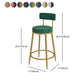 Glam Metal Upholstered Bar Stool Bristol Barstool with Iron Legs and Low Cushion Back Clearhalo 'Bar Furniture' 'Bar Stools' 'bar_stools' 'furn' 'furn_bar_stools' 'furniture_bar_stools' 'Kitchen & Dining Furniture' 'kitchen&dining_furn' 'kitchen' 'kitchen_furn' Furniture' 1200x1200_b47aaaf0-0933-4175-9c83-d2e767814a5b