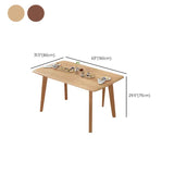 Mesa de comedor de madera maciza Mesa de comedor rectangular para cocina