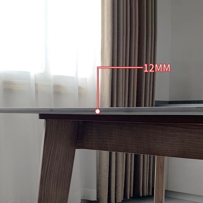 Contemporary Sintered Stone Dining Table Rectangle Shape Dining Table with 4 Legs Table Clearhalo ' dining_table' 'Dining Tables & Seating' 'Dining Tables' 'furn' 'furn_dining_table' 'Furniture' 'furniture_dining_table' 'Kitchen & Dining Furniture' 'kitchen&dining_furn' 'kitchen' 'kitchen_dining_table' 1200x1200_b47d1636-427b-4052-b0b1-4b9619f65f9a