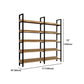 Vertical Industrial Etagere Bookshelf Steel Frame Solid Wood Shelf Bookshelf Clearhalo 'Bookcases' 'furn' 'furn_bookcases' 'Furniture' 'furniture_bookcases' 'kitchen' 'kitchen_bookcases' 'Living Room Furniture' 'Office Furniture' 1200x1200_b47d547a-1afe-4bc0-b2f6-40c114a78503