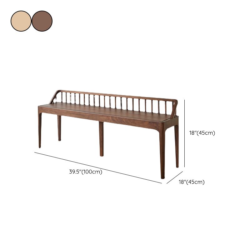 Banco contemporáneo de asientos interiores de banca de madera de cenizas con 4 patas