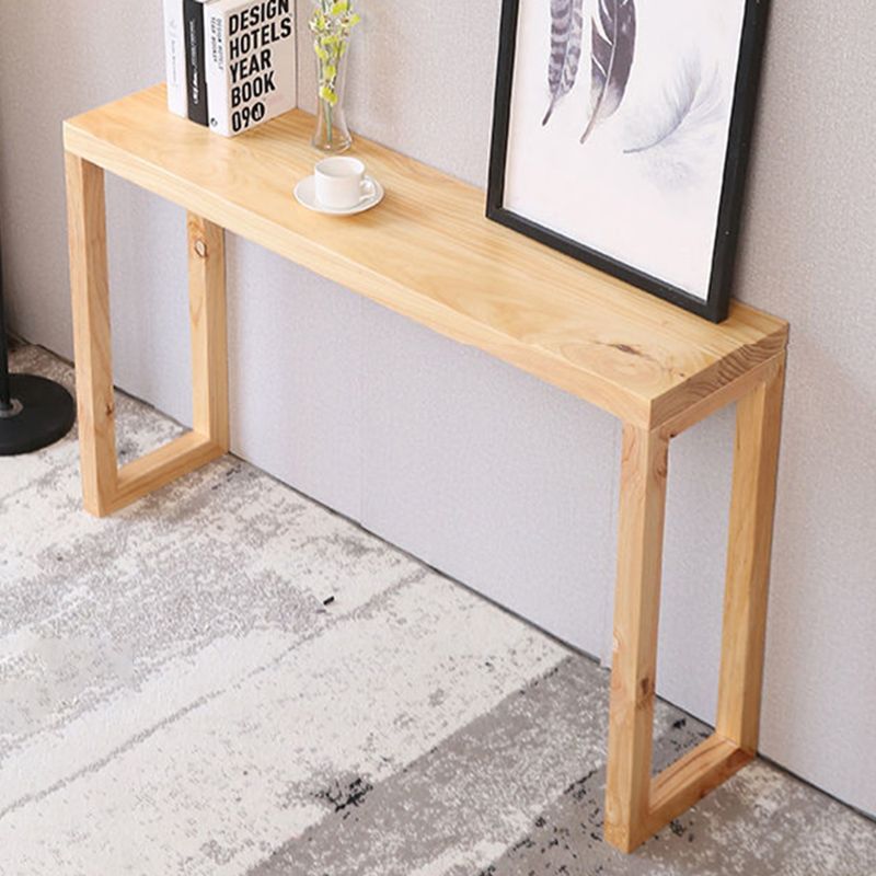 Mid-Century Modern Console Table Solid Wood Rectangle Console Table