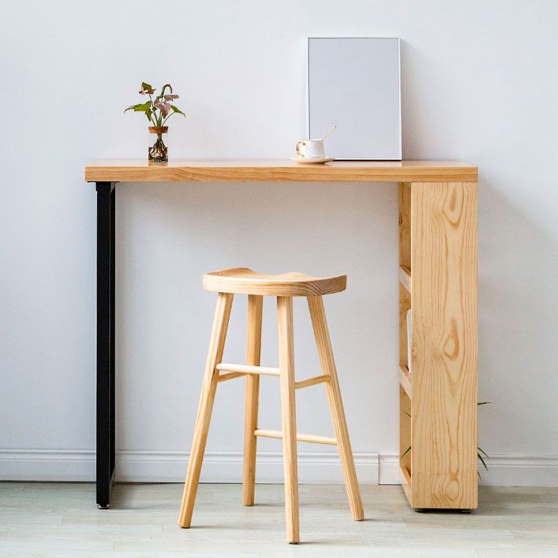 Eigentijdse barset 1/3-delige massief houten rechthoekige pub-eetset voor eetkamer