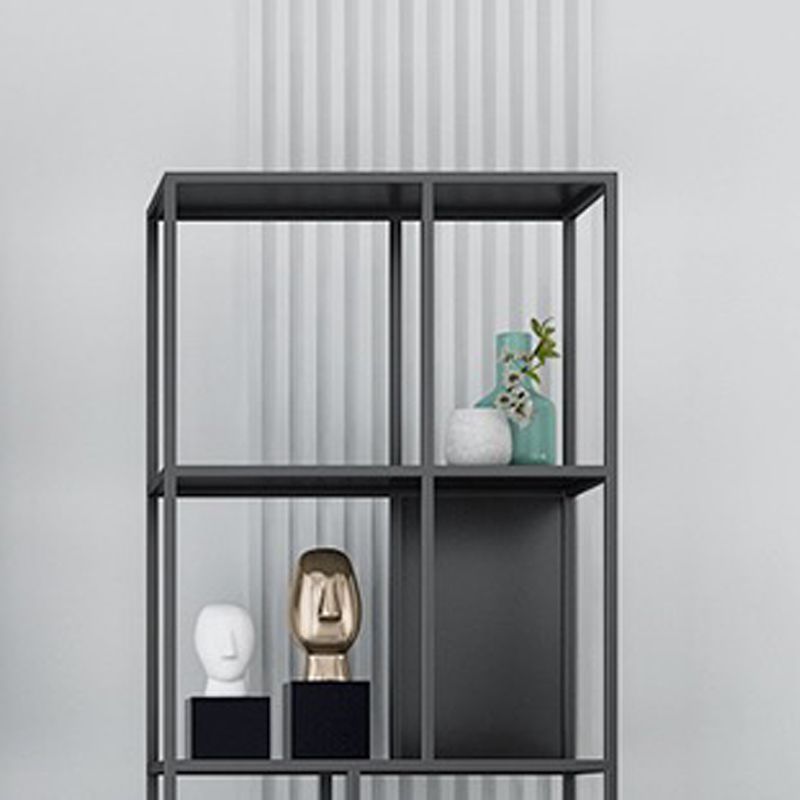 Open Metal Bookcase Industrial Rectangular Shelf for study room Clearhalo 'Bookcases' 'Furniture' 'furniture_bookcases' 'kitchen' 'kitchen_bookcases' 'Living Room Furniture' 'Office Furniture' 1200x1200_b48108ea-95e0-4cc8-ad67-992eefe317f4