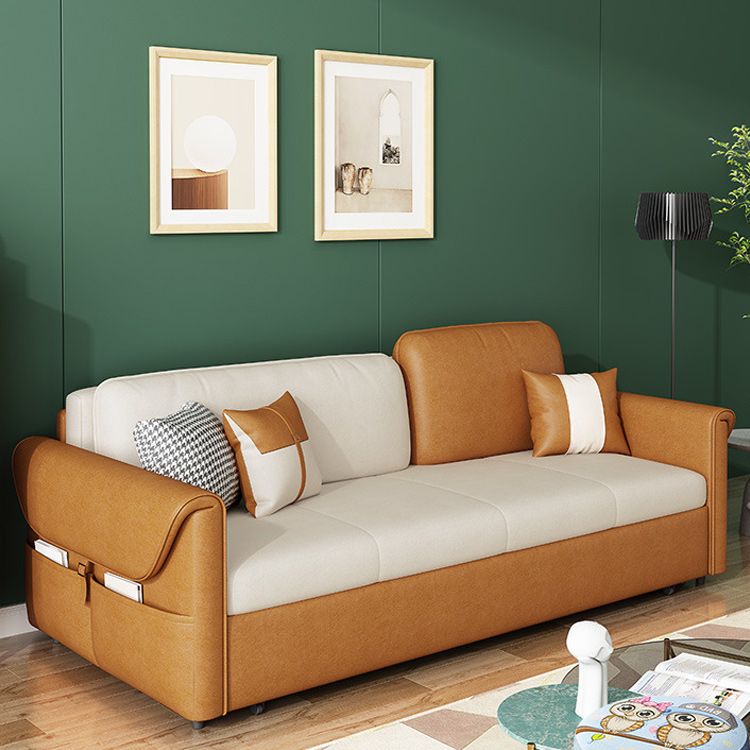 Pillow Included Futon Sofa Bed Foldable Futon Sleeper Sofa with Storage Clearhalo 'furn' 'furn_futons' 'Furniture' 'Futons & Daybeds' 'Futons' 'Living Room Furniture' 1200x1200_b481e856-b605-40df-a7de-d7da25015eee