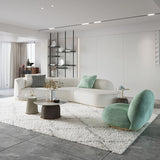 Tavolino in stile impiallacciatura in ceramica in stile moderno con forma circolare