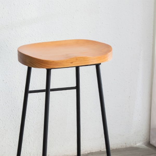 Tabouret de comptoir en bois massif de style contemporain tabouret de siège de siège avec repose-pieds
