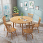 Round Wood Color Dining Table Simplicity Solid Wood 4 Legs Table for Dining Room Clearhalo ' dining_table' 'Dining Tables & Seating' 'Dining Tables' 'furn' 'furn_dining_table' 'Furniture' 'furniture_dining_table' 'Kitchen & Dining Furniture' 'kitchen&dining_furn' 'kitchen' 'kitchen_dining_table' 1200x1200_b4866136-673c-4c52-93ff-62fb4e7f23ec