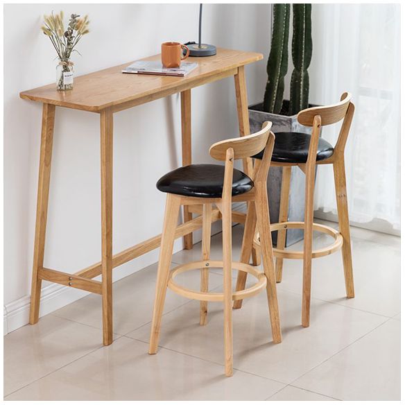 Modern Armless Backrest Counter Stool Wood Study Bar Stool with Cushion and Pedal Clearhalo 'Bar Furniture' 'Bar Stools' 'bar_stools' 'furn' 'furn_bar_stools' 'furniture_bar_stools' 'Kitchen & Dining Furniture' 'kitchen&dining_furn' 'kitchen' 'kitchen_furn' Furniture' 1200x1200_b4867a8f-c68b-46e9-a2e0-f6fc1bf87476