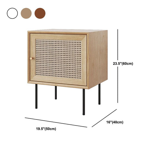 Massives Holz Nachttisch, zeitgenössischer Nachttisch mit Lagerung