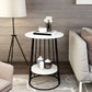 Nightand de table à accent en marbre faux contemporain 24,4 "haut de nuit de lit avec 2 étagères