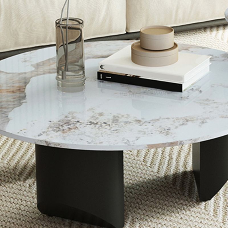 Modern Slate Coffee Table Round Coffee Table for Living Room Clearhalo 'Coffee & Accent Tables' 'Coffee Tables' 'coffee_tables' 'furn' 'furn_coffee_tables' 'Furniture' 'Living Room Furniture' 1200x1200_b489cb69-30c8-4ced-a3e1-644d76c4aa4e