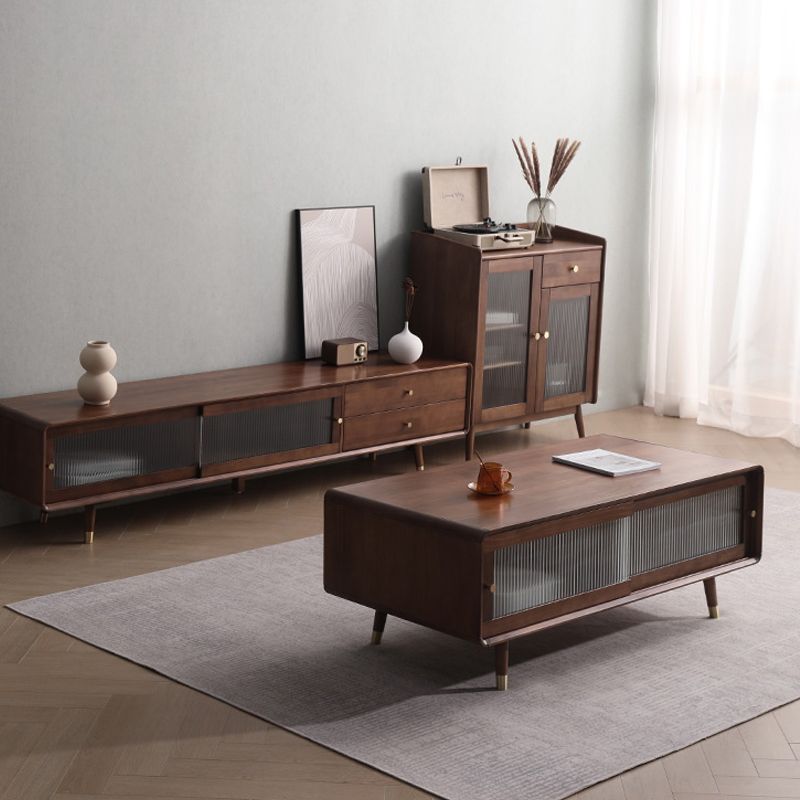 Solid Wood Rectangle Cocktail Table Modern No Distressing Single Coffee Table Clearhalo 'Coffee & Accent Tables' 'Coffee Tables' 'coffee_tables' 'furn' 'furn_coffee_tables' 'Furniture' 'Living Room Furniture' 1200x1200_b48cbe33-ab0b-4d81-ace9-19d26ad55004