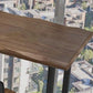 Mesa de bar de estilo industrial Mesa de comedor de barra con pedestal doble de madera maciza de pino