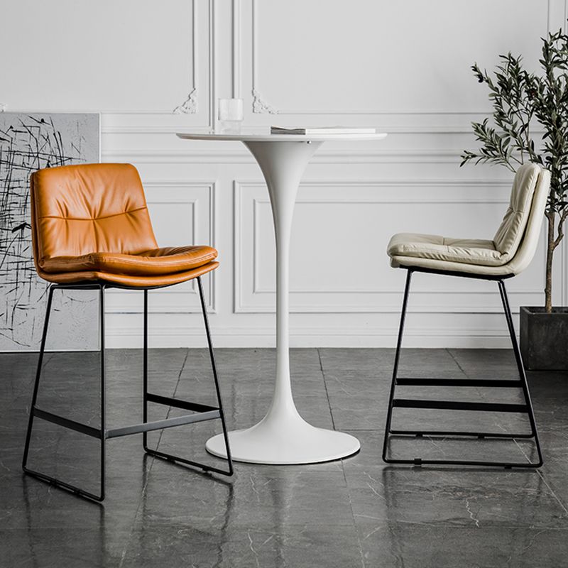 Scandinavian Low Back Coffee Shop Matte Finish Upholstered Bar Stools Clearhalo 'Bar Furniture' 'Bar Stools' 'bar_stools' 'furn' 'furn_bar_stools' 'Furniture' 'furniture_bar_stools' 'Kitchen & Dining Furniture' 1200x1200_b48d4b68-a9c1-4b19-a7d5-b52ccc1e2d1b