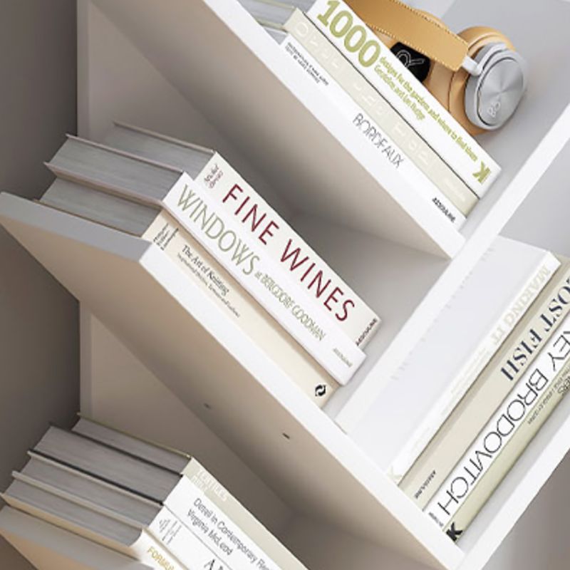 Moderne boekenkast Open Back Engineered Wood -boekenplank met planken voor studieruimte