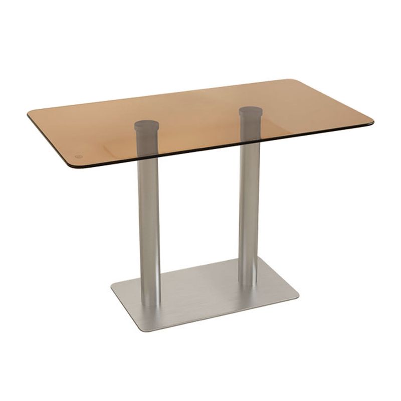 Finitura lucidata 1/4/5 PC set da pranzo con tavolo da pranzo in vetro e sedie pieghevoli