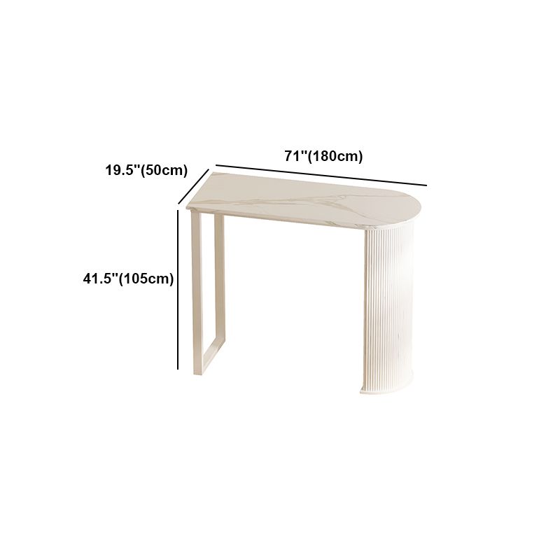 White Modern Style Specialty Bar Table in Faux Marble and Metal Milk Tea Shop Bar Table Clearhalo 'Bar Furniture' 'Bar Tables' 'bar_tables' 'furn' 'furn_bar_tables' 'Furniture' 'furniture_bar_tables' 'Kitchen & Dining Furniture' 1200x1200_b490bcb1-c4fe-4c1d-a17b-67d3742a30a2
