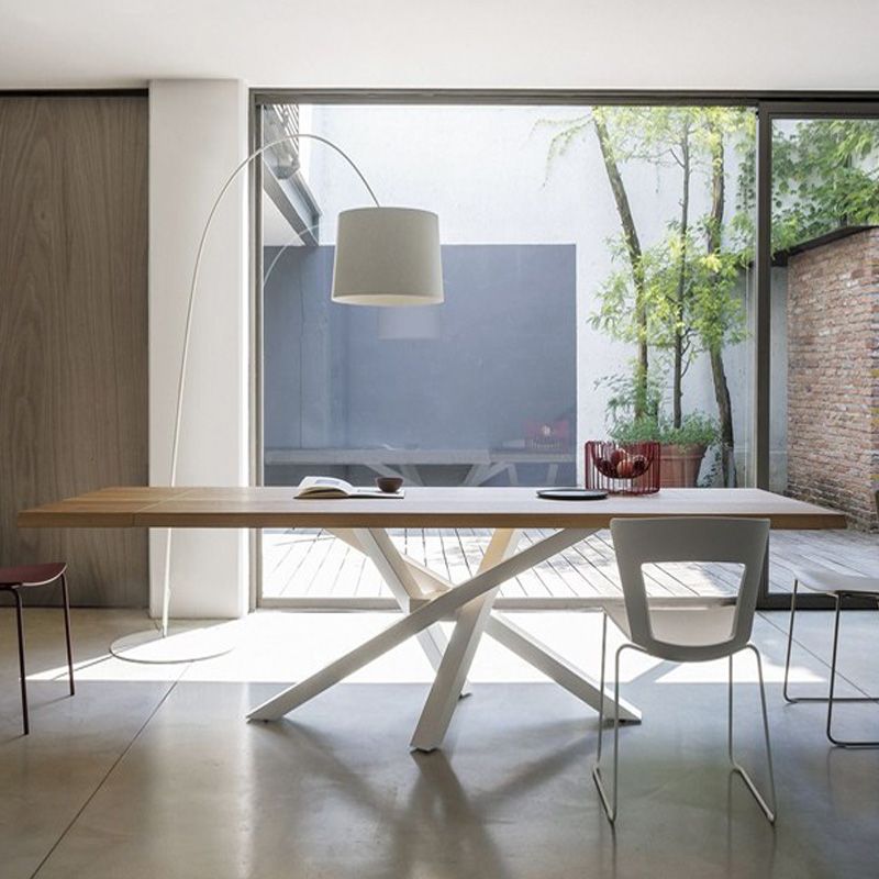 Rectangle Industrial Style Dining Table Solid Wood Fixed Table for Restaurant Clearhalo ' dining_table' 'Dining Tables & Seating' 'Dining Tables' 'furn' 'furn_dining_table' 'Furniture' 'furniture_dining_table' 'Kitchen & Dining Furniture' 'kitchen&dining_furn' 'kitchen' 'kitchen_dining_table' 1200x1200_b490ce04-1560-41ba-b7ec-b144c4ccc6e1