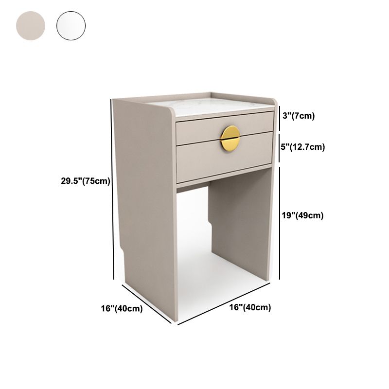 Table de bureau de vanité de maquillage blanc / gris moderne comptoir de maquillage en bois