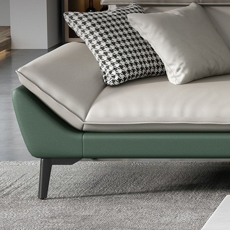 Couleur de couleur en mousse Épouillé bras étanche canapé en cuir authentique pour la maison