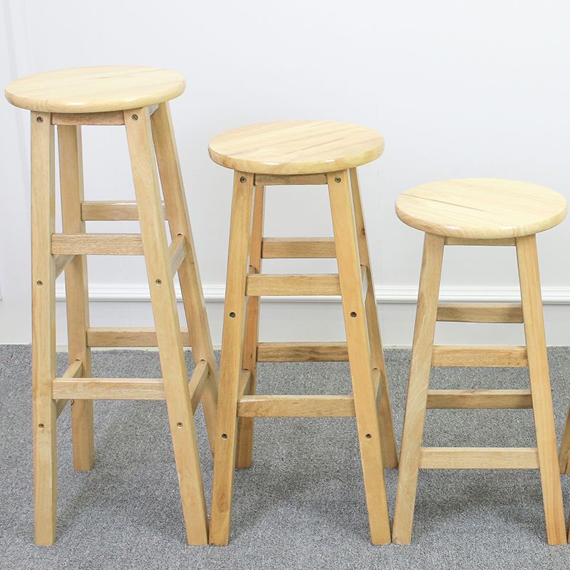 Industrial Bar and Counter Stool Round Wood Stool with 4 Legs Clearhalo 'Bar Furniture' 'Bar Stools' 'bar_stools' 'furn' 'furn_bar_stools' 'furniture_bar_stools' 'Kitchen & Dining Furniture' 'kitchen&dining_furn' 'kitchen' 'kitchen_furn' Furniture' 1200x1200_b495faf3-258a-44d0-8e49-fee203bc9d5f