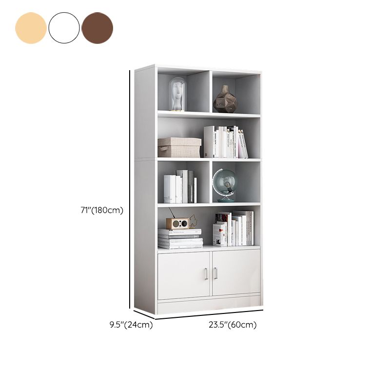 Standard Engineered Wood Book Shelf Contemporary Closed Back Bookshelf