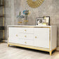 Glam Cabinets Mirrored Buffet 3 Drawers and 2 Doors Buffet Sideboard Clearhalo 'buffet_sideboard' 'Buffets & Sideboards' 'furn' 'furn_buffet_sideboard' 'Furniture' 'Kitchen & Dining Furniture' 1200x1200_b497a8b0-503f-4fa4-a96f-c7210ea324b9