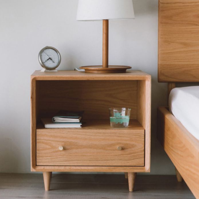 Modern Bed Nightstand Drawers Included Pine Night Table for Bedroom Clearhalo 'Bedroom Furniture' 'furn' 'furn_night_stand' 'Furniture' 'night_stand' 'Nightstands' 1200x1200_b497c46a-52c6-4f5d-bdb1-f2010c09fcf4