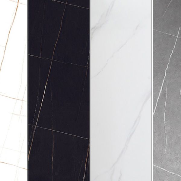Modern Marble Table with Rectangle Table Top Black Sled Table - 42" H Clearhalo 'Bar Furniture' 'Bar Tables' 'bar_tables' 'furn' 'furn_bar_tables' 'Furniture' 'furniture_bar_tables' 'Kitchen & Dining Furniture' 1200x1200_b4988c79-7676-43fb-85a7-7fd4043e0517