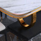 Stone Top Dining Table Traditional Luxury Table with Pedestal in Gold Clearhalo 'Dining Tables & Seating' 'Dining Tables' 'dining_table' 'furn' 'furn_dining_table' 'Furniture' 'furniture_dining_table' 'Kitchen & Dining Furniture' 'kitchen' 'kitchen_dining_table' 1200x1200_b498ca16-b34e-454e-8c8e-ee2bd3f986d3