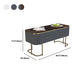 Eigentijdse salontafel met opberglade en gouden framebasis