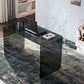 Glass Top Office Desk Sled Base Rectangular Writing Desk for Office