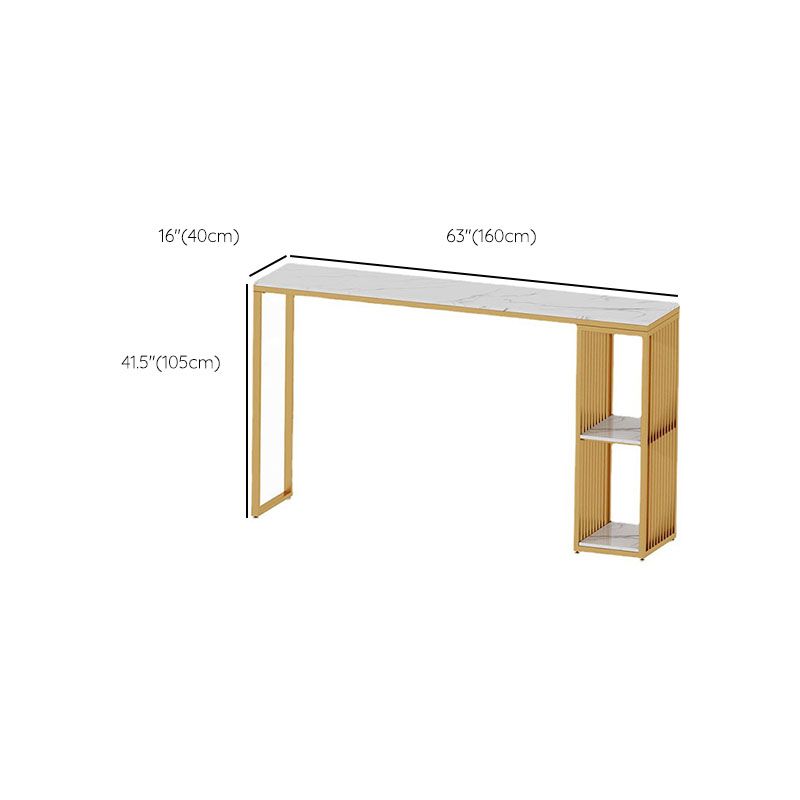 Juego de mesa de bar estilo Glam, juego de mostrador rectangular de mármol sintético de 1/3 piezas