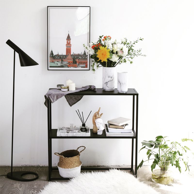Scandinavian Open Back Standard Bookshelf Metal Bookcase for Study Room