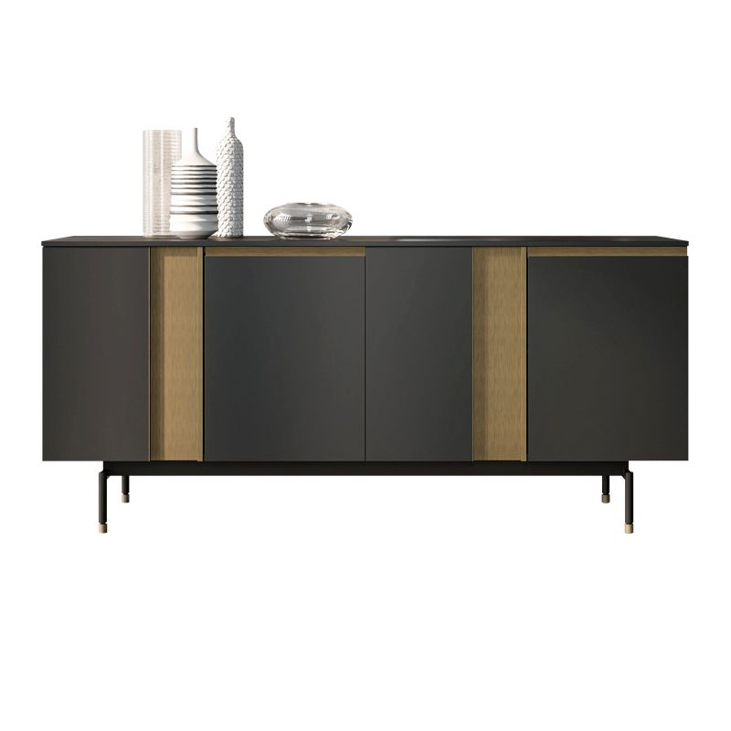 Standard Cabinet Metal and Solid Wood Accent Cabinet with Doors Clearhalo 'Cabinets & Chests' 'cabinets_chests' 'furn' 'furn_cabinets_chests' 'Furniture' 'Living Room Furniture' 1200x1200_b4a0c2ae-4b0e-43c5-9e7a-cc8f5ff7a711