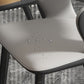 Metal Indoor Upholstered Chair with Arms Metallic Finish Open Back Side Chair